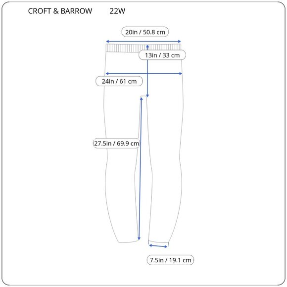Croft Barrow Women Pants 22W Plus Effortless Stretch Pull On Crop Green SL94E - Picture 2 of 10